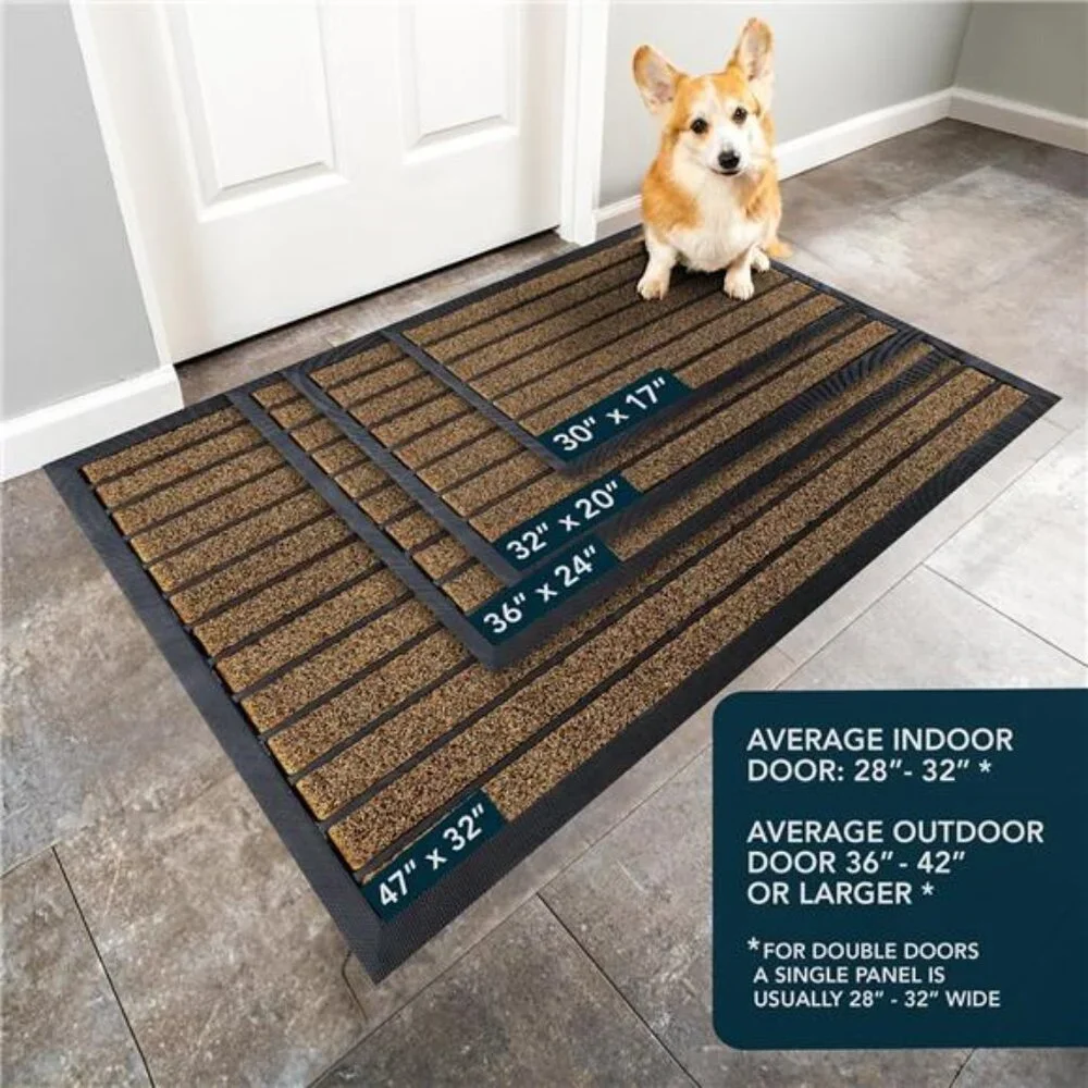 ubdyo Extra Durable Door Mat - Dirt Trapping Outdoor Welcome Mats - Non-Slip